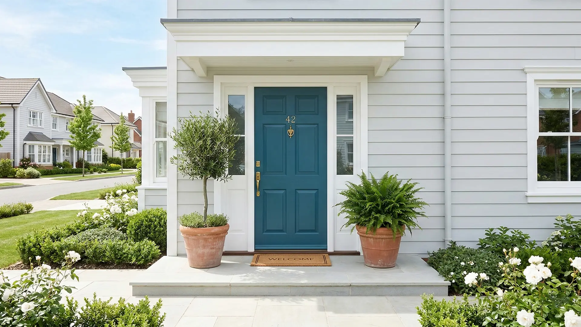Welcoming clean home entrance